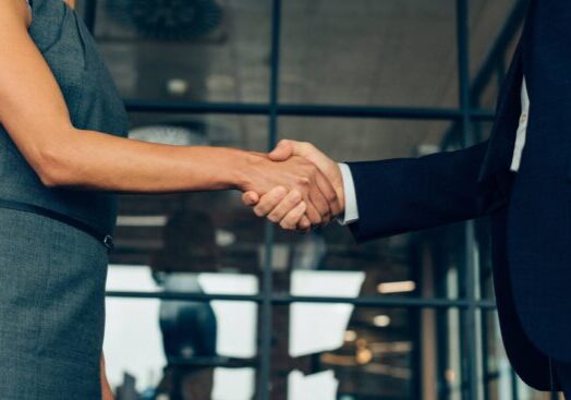 Business people handshake